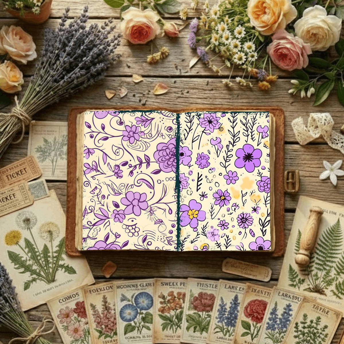 Floral Digital Papers