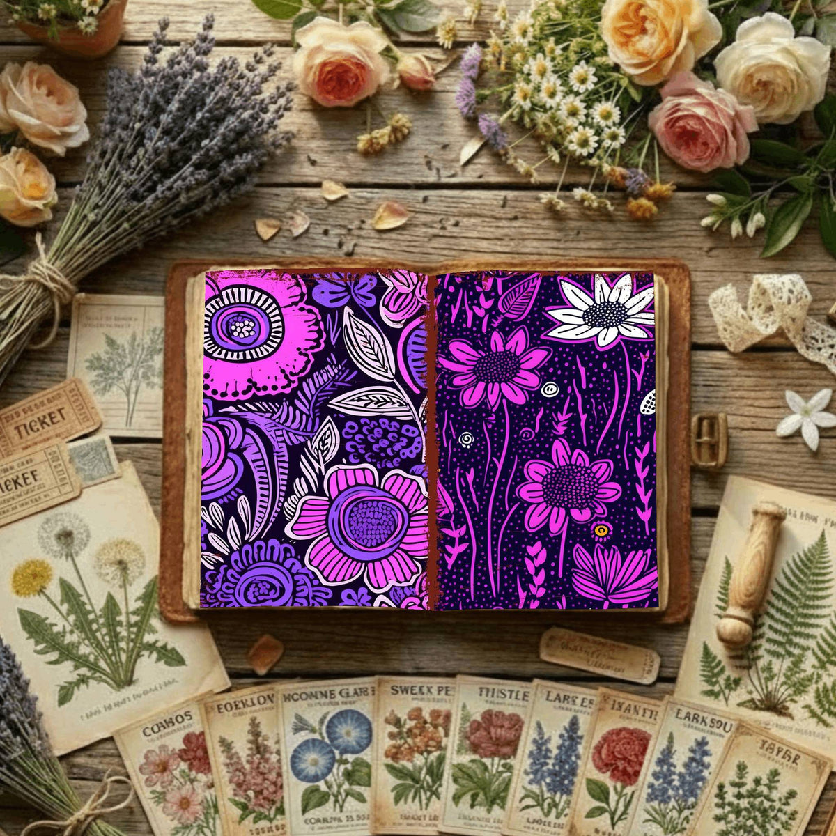 Floral Digital Papers