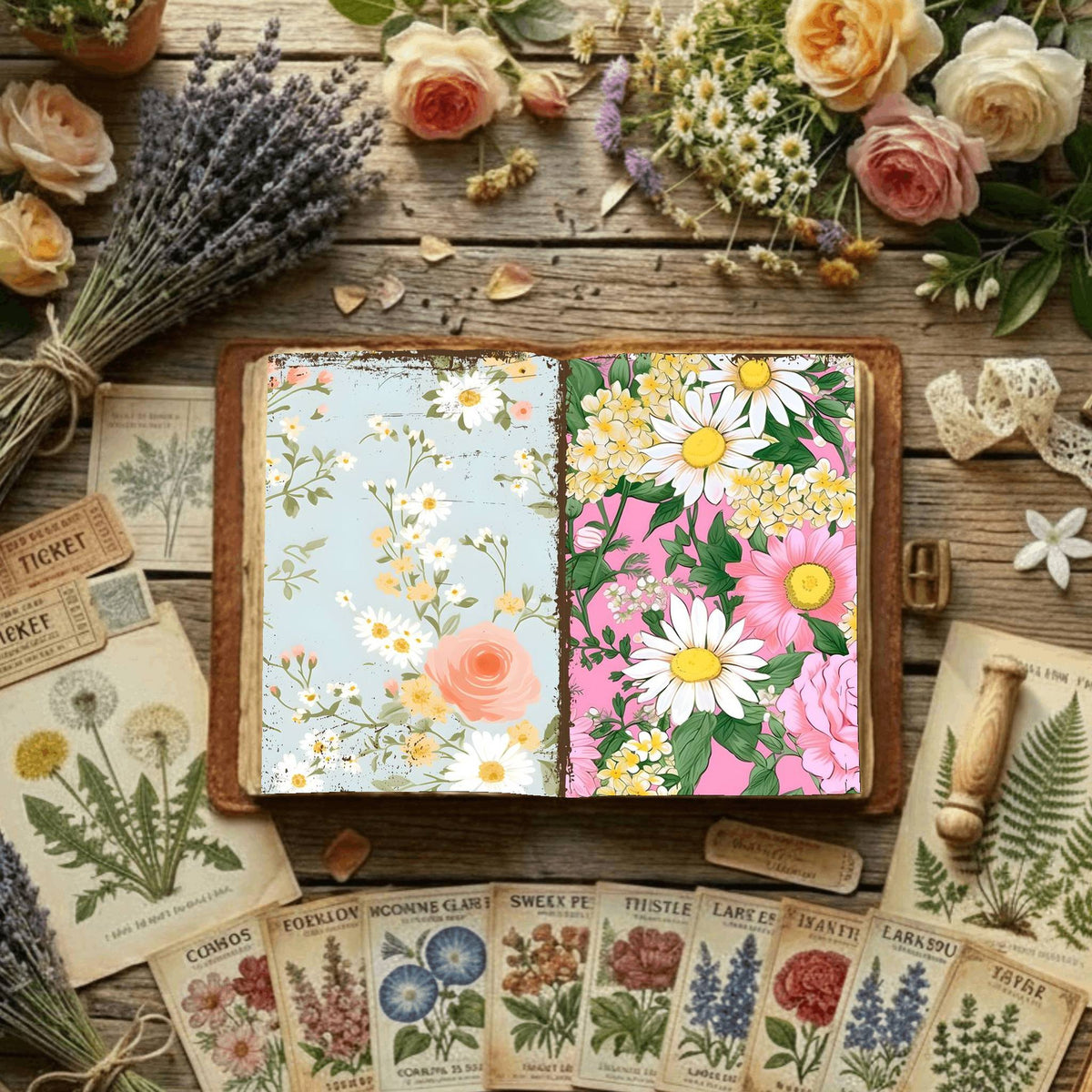 Floral Digital Papers