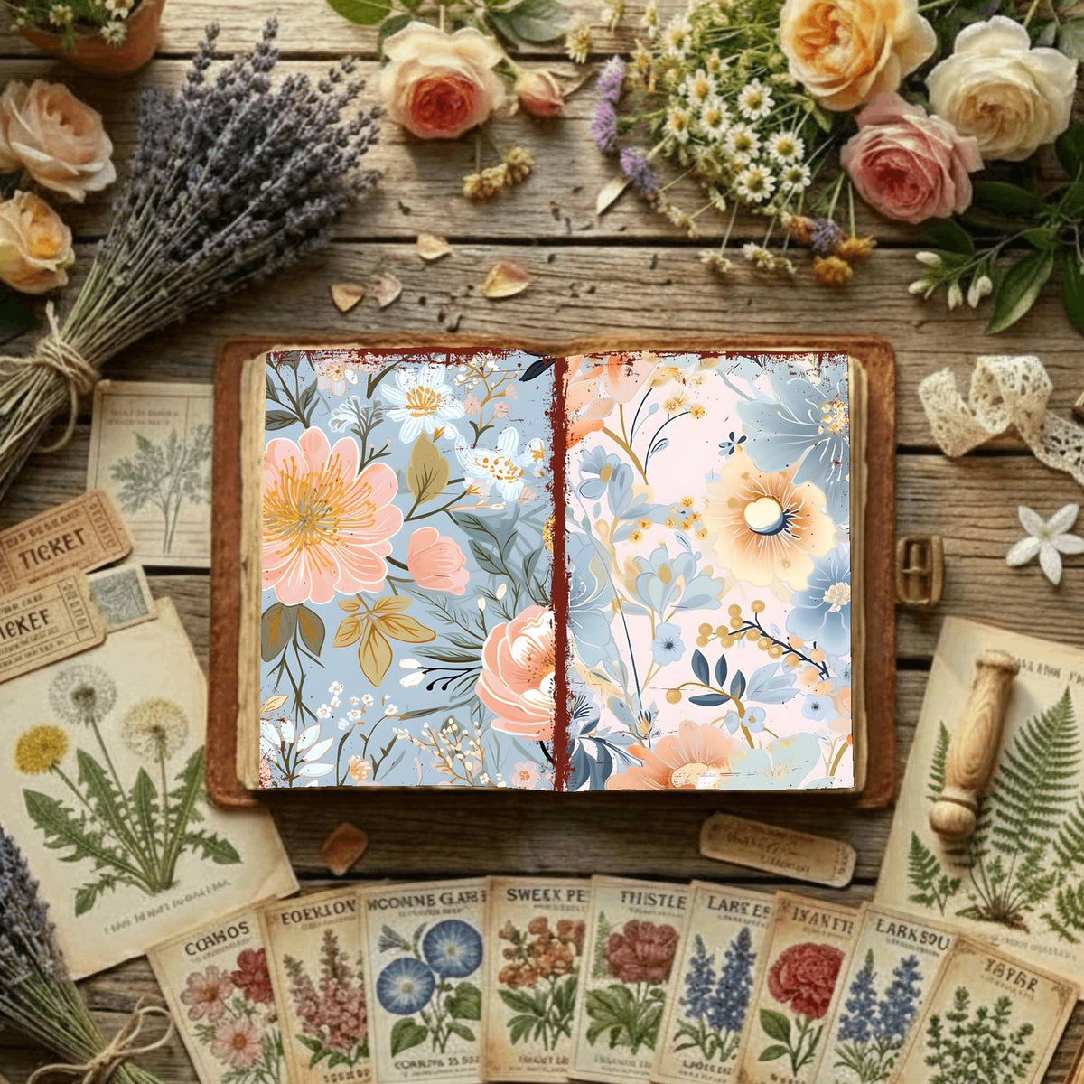 Floral Digital Papers