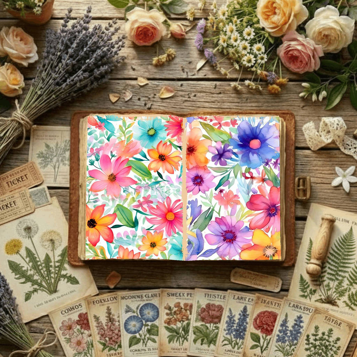 Floral Digital Papers