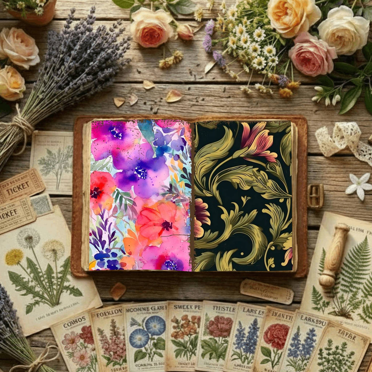 Floral Digital Papers