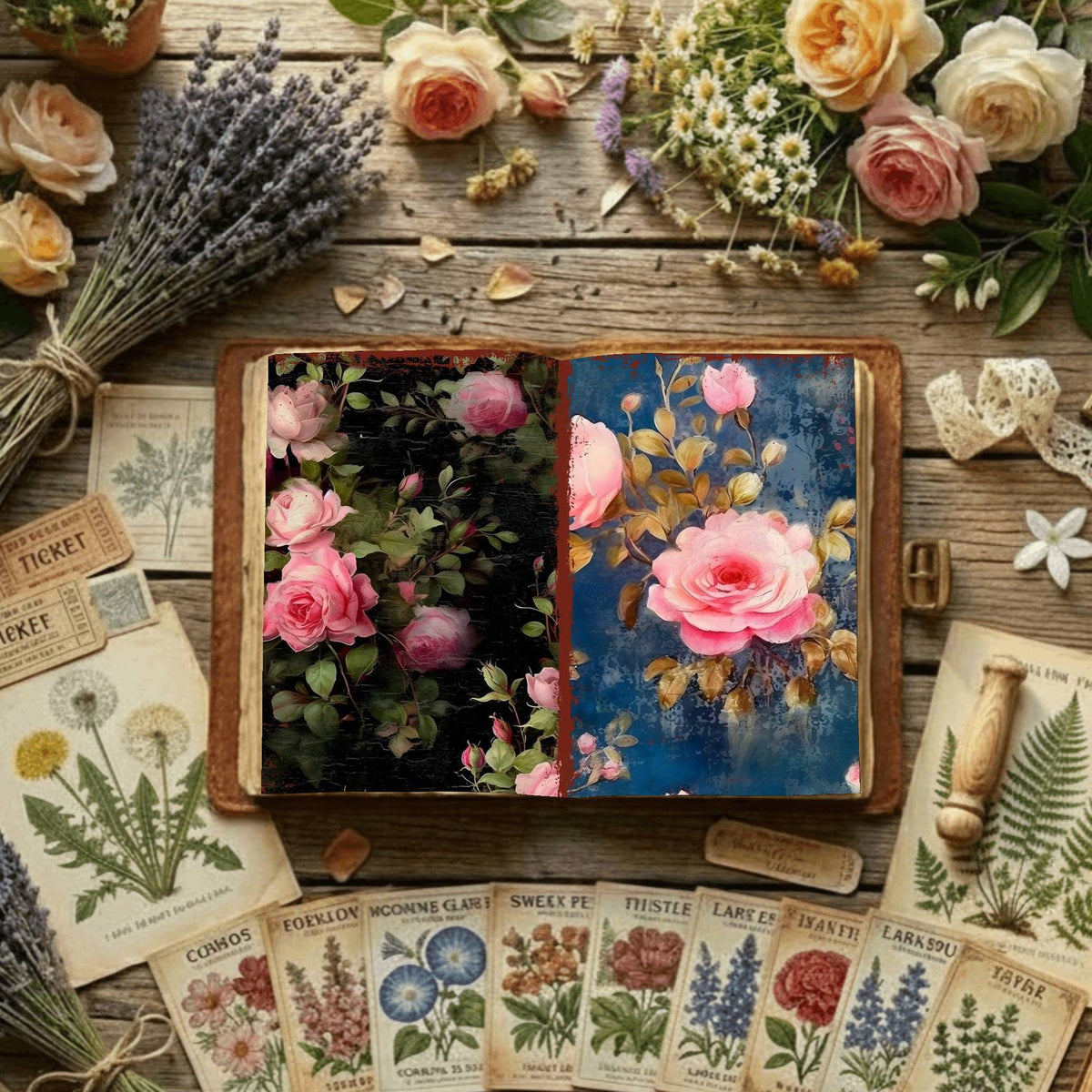 Floral Digital Papers
