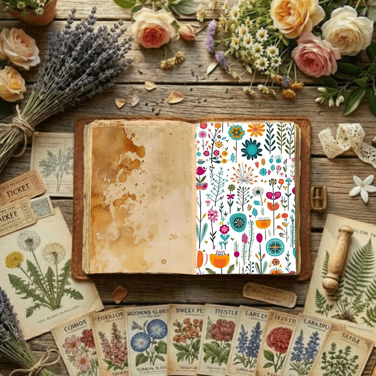 Floral Digital Papers