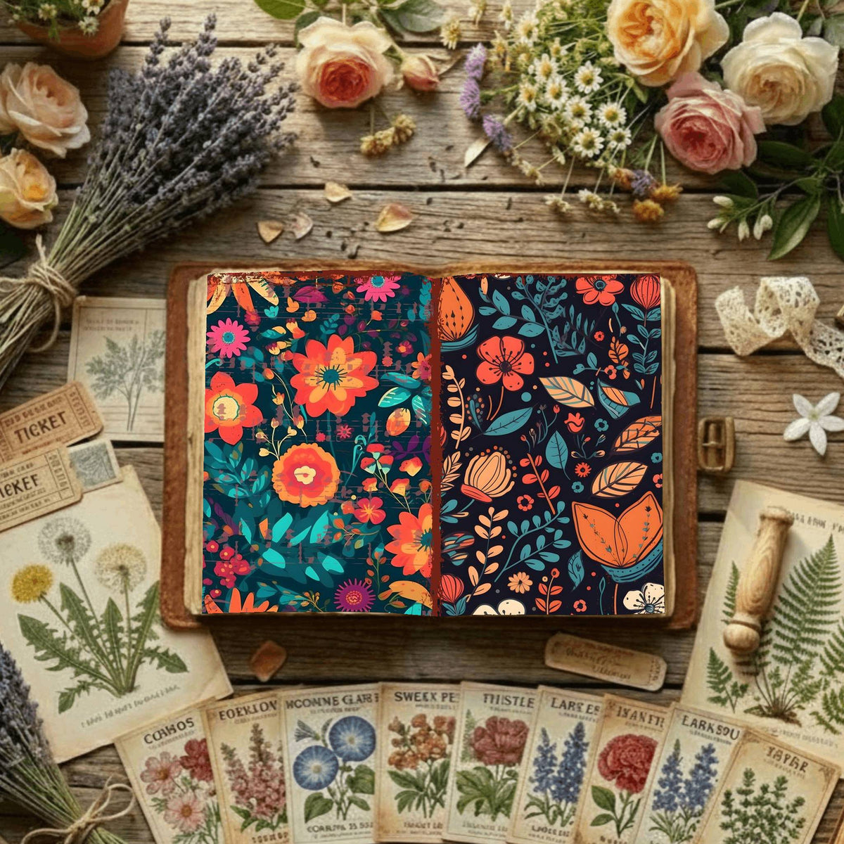 Floral Digital Papers
