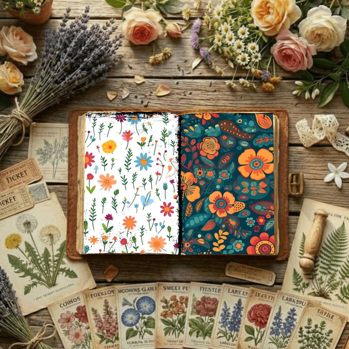 Floral Digital Papers