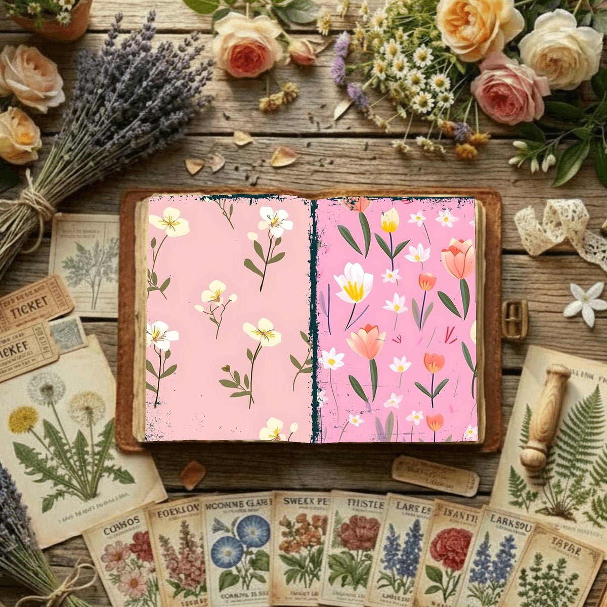 Floral Digital Papers