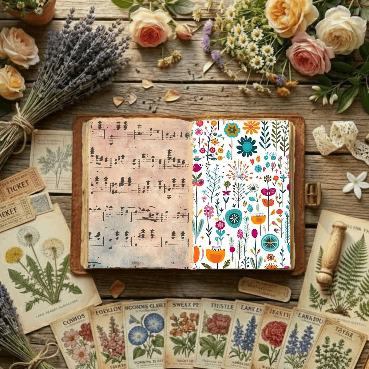 Floral Digital Papers