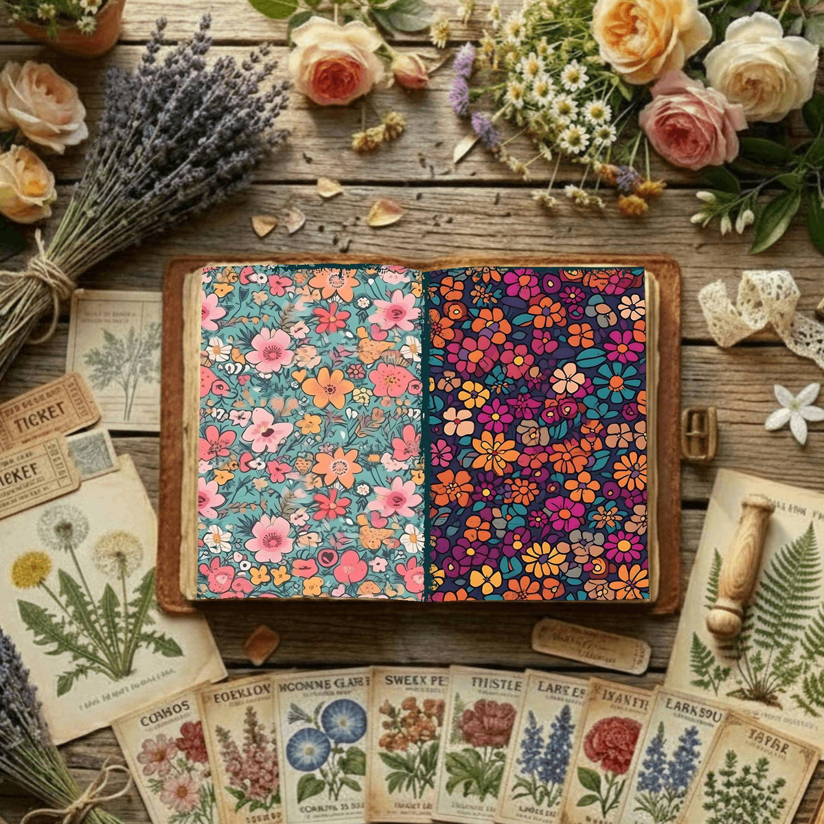 Floral Digital Papers