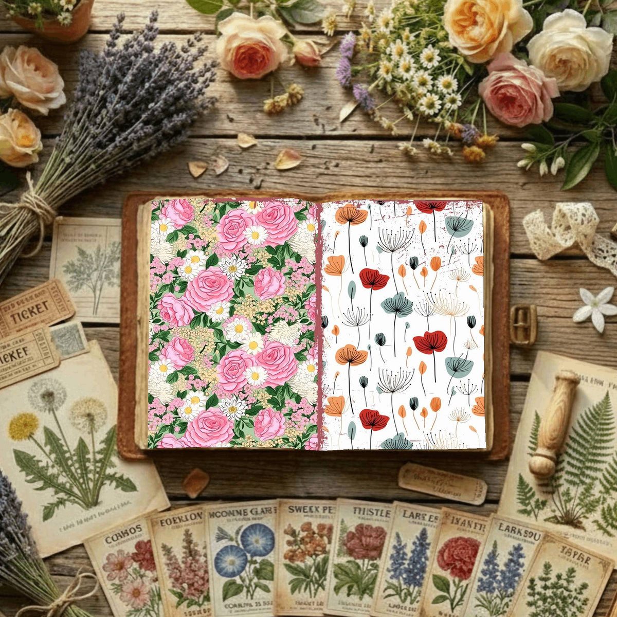 Floral Digital Papers