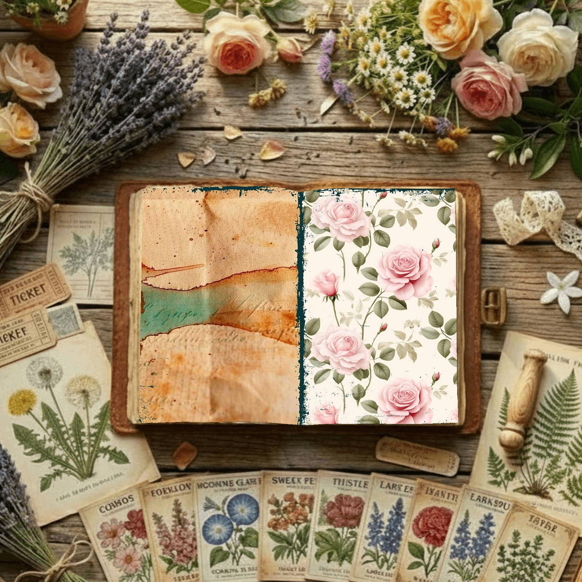 Floral Digital Papers
