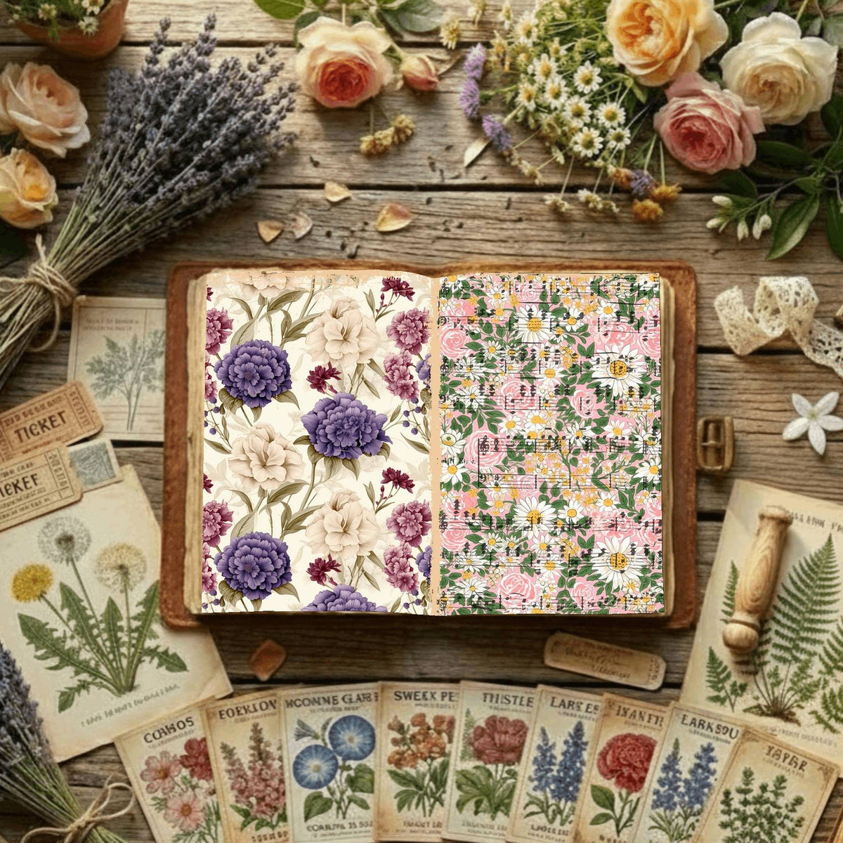 Floral Digital Papers