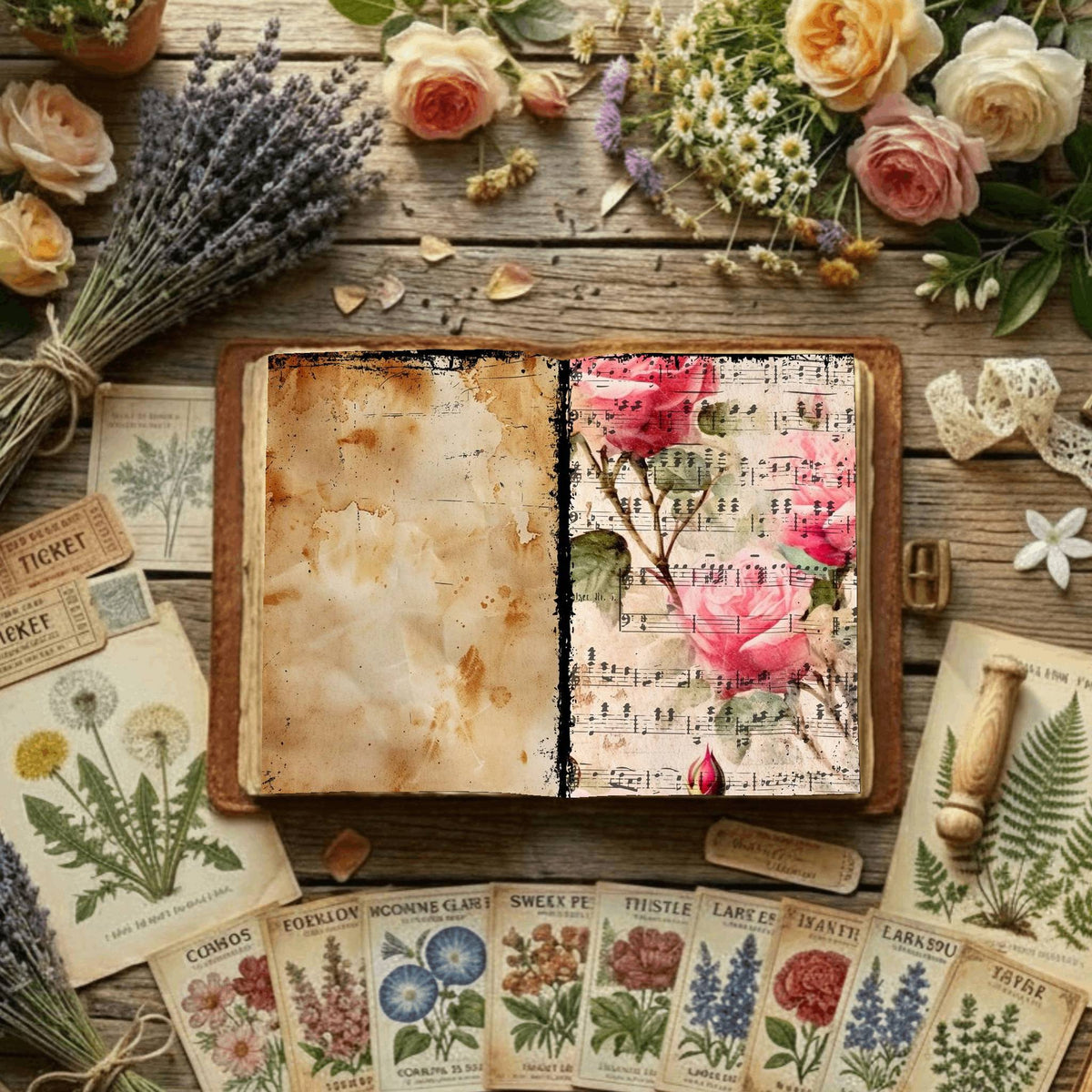 Floral Digital Papers