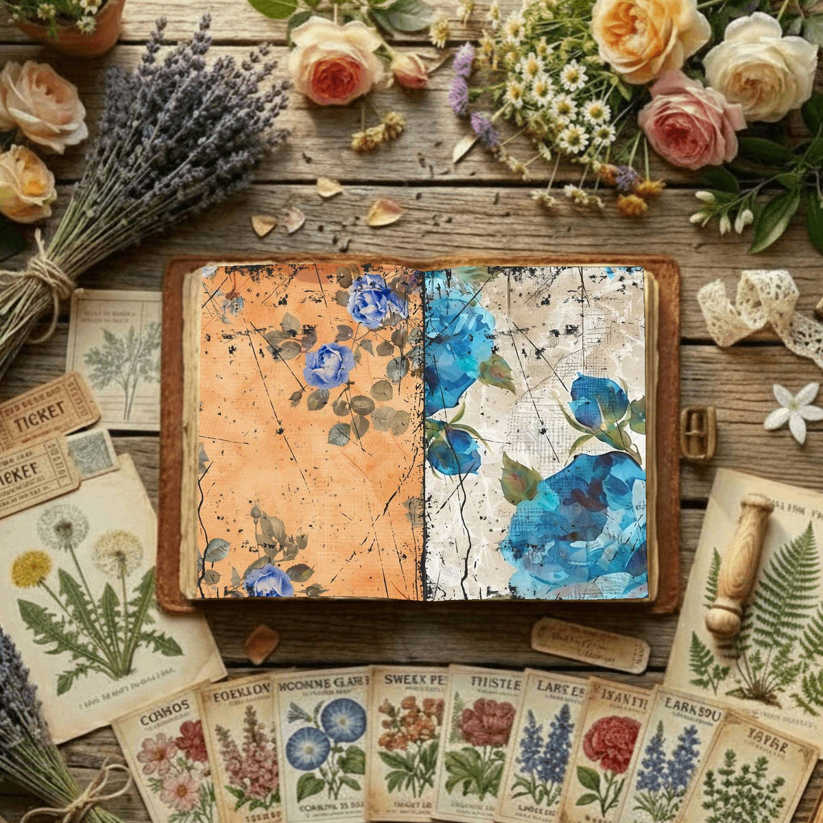 Floral Digital Papers