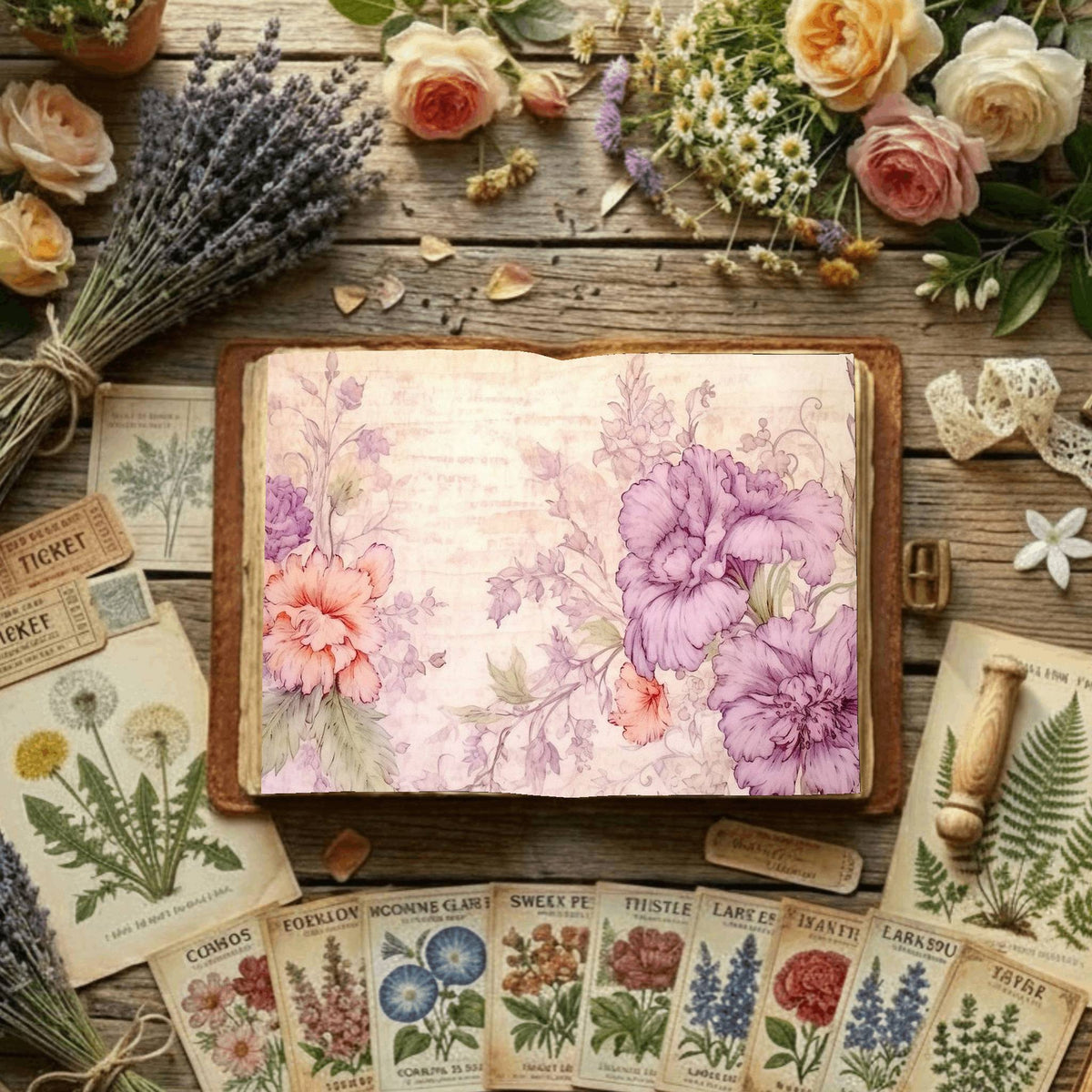 Floral Digital Papers