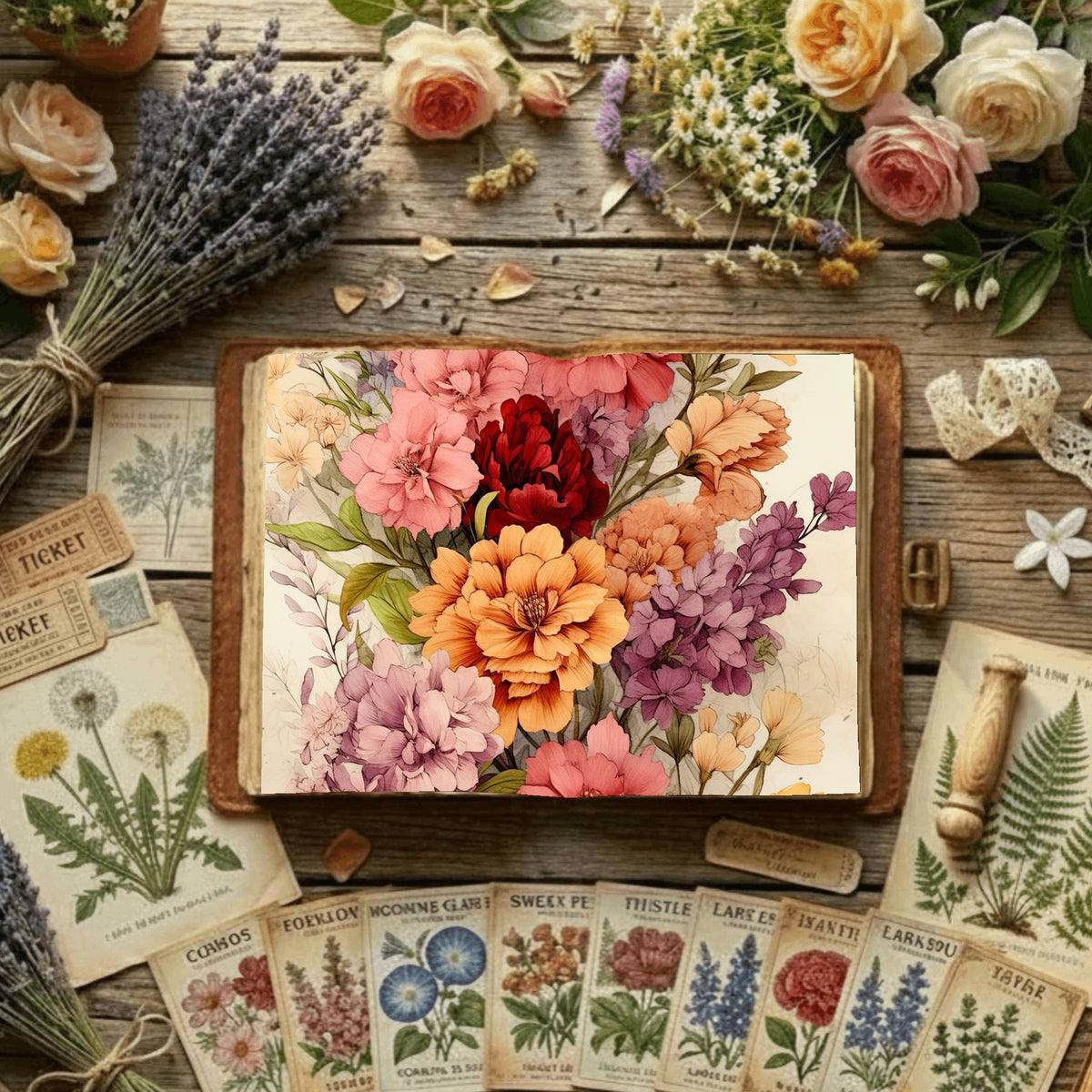 Floral Digital Papers