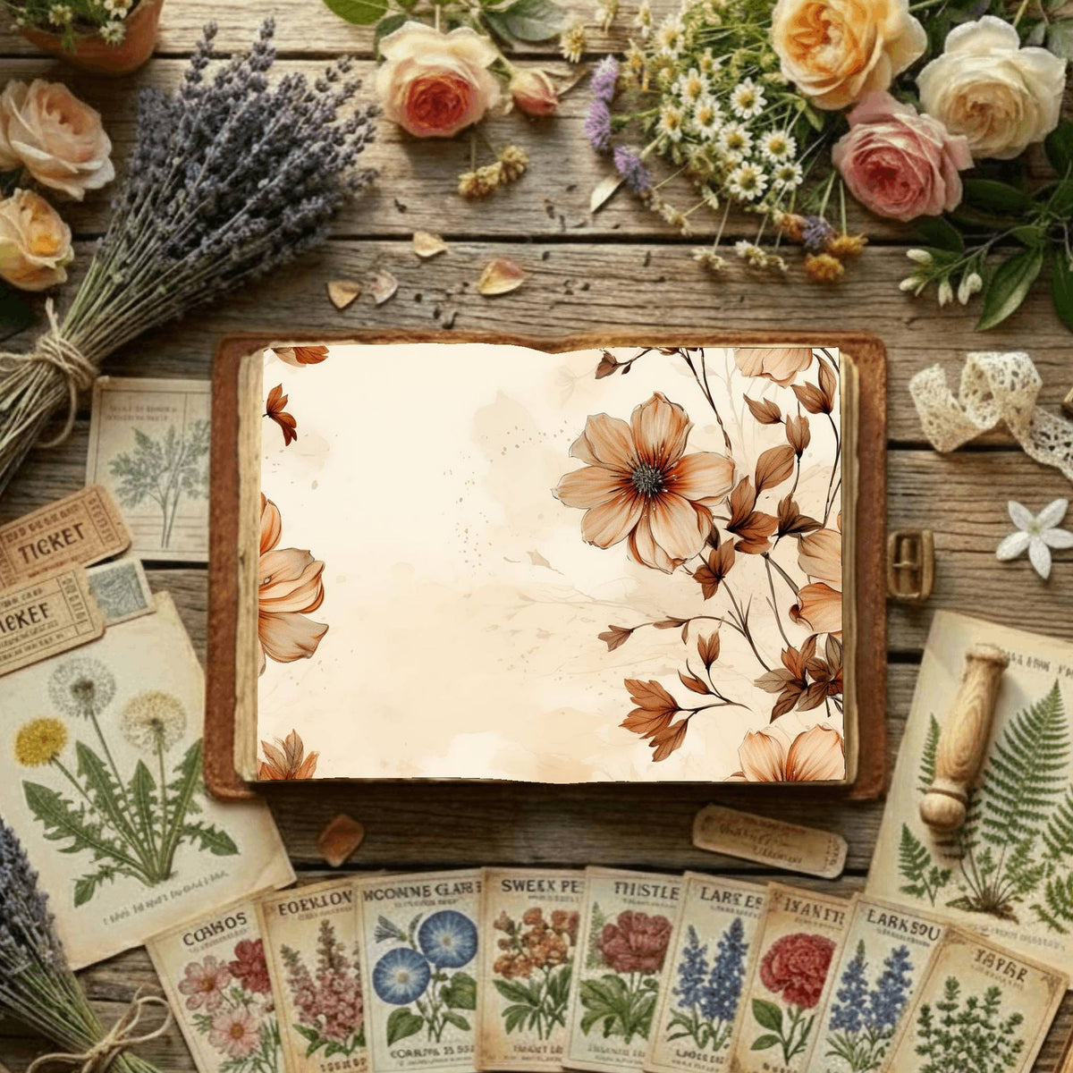 Floral Digital Papers