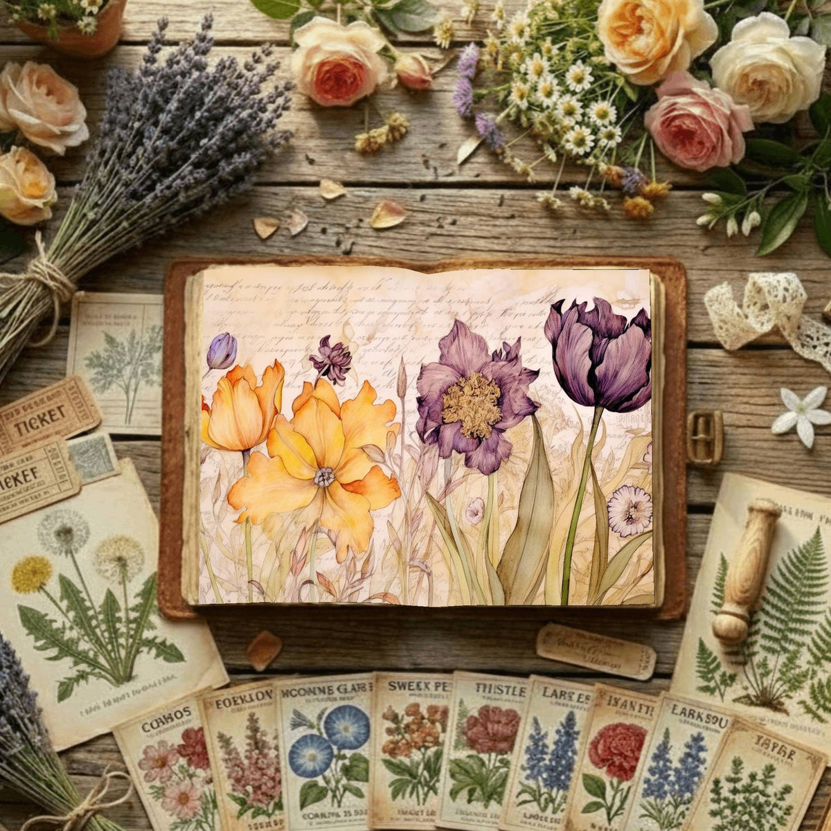 Floral Digital Papers