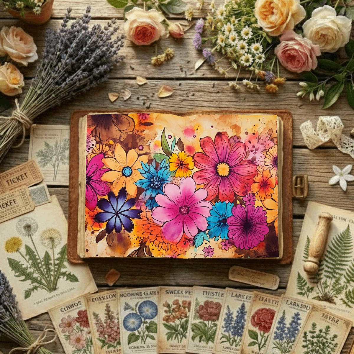 Floral Digital Papers