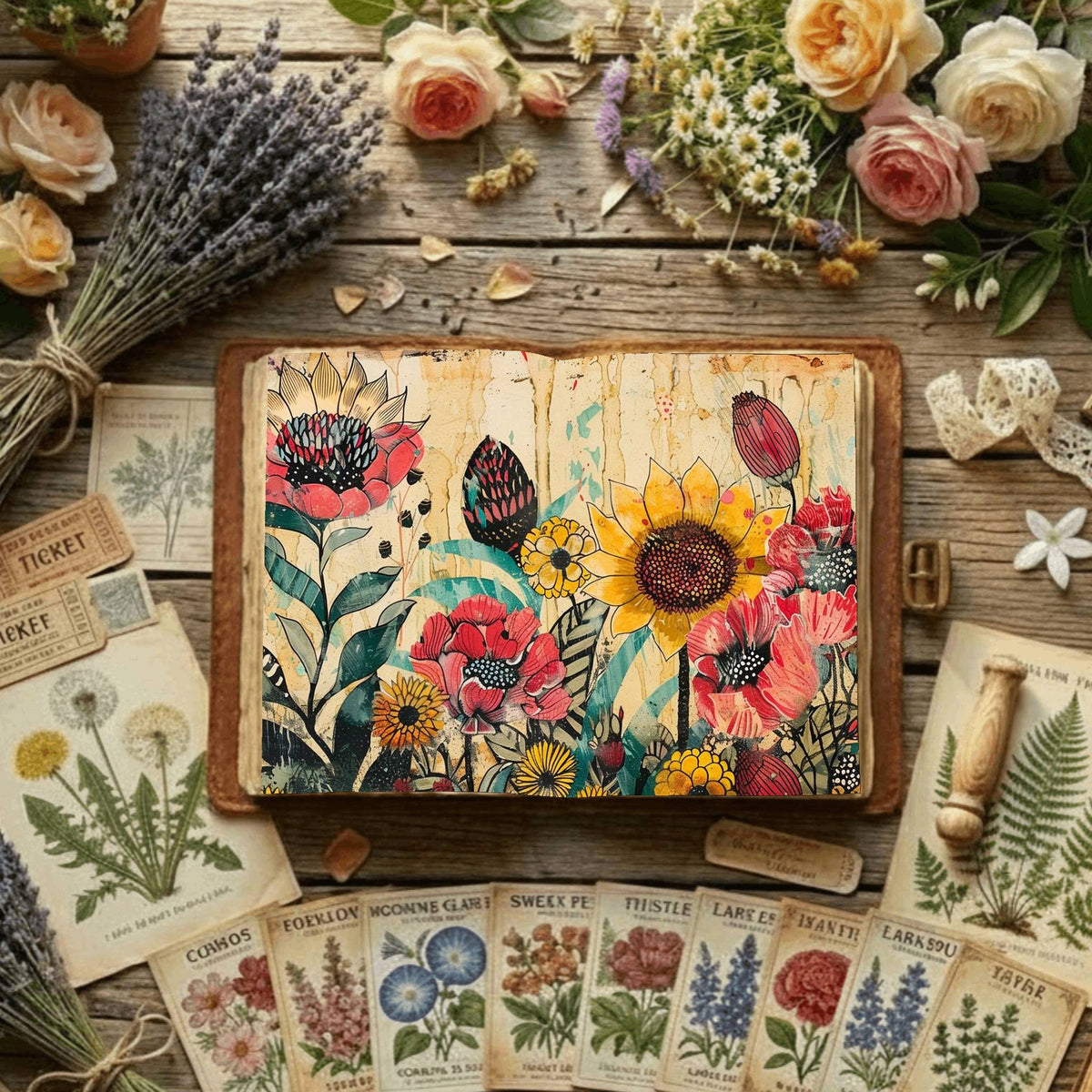 Floral Digital Papers