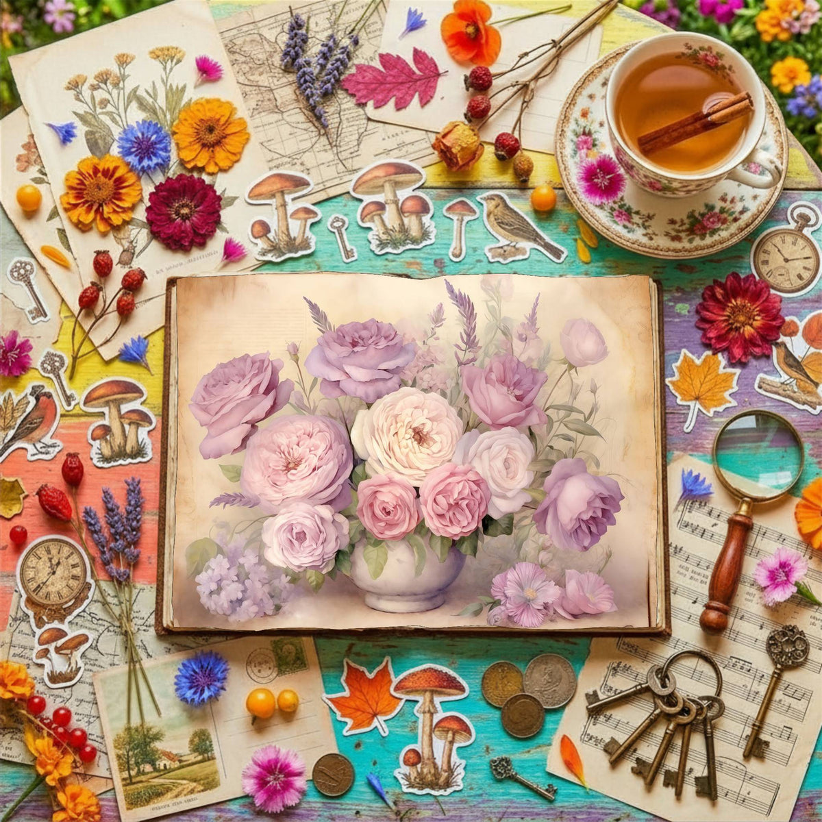 Flower Bouquet Digital Papers