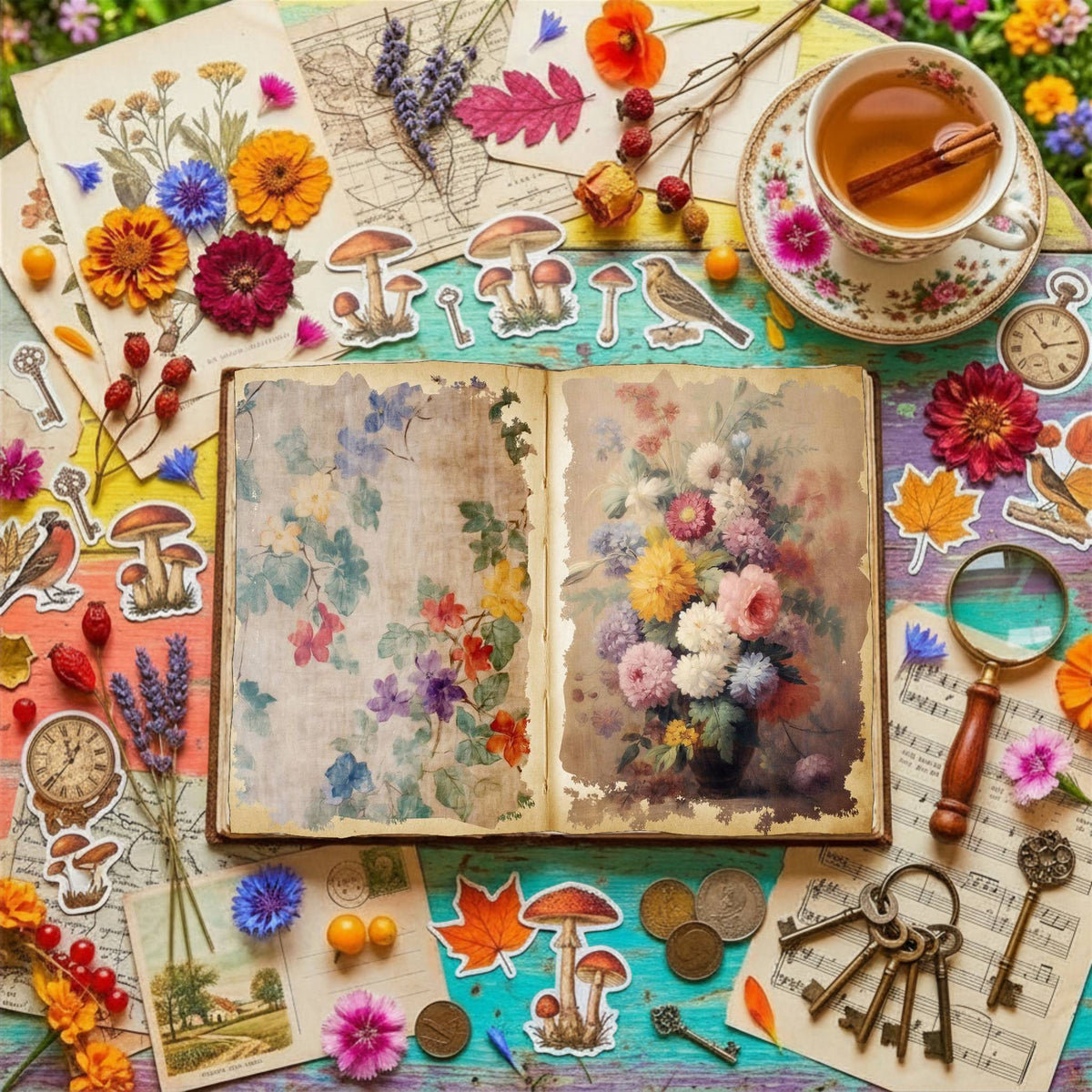 Flower Bunches Digital Papers