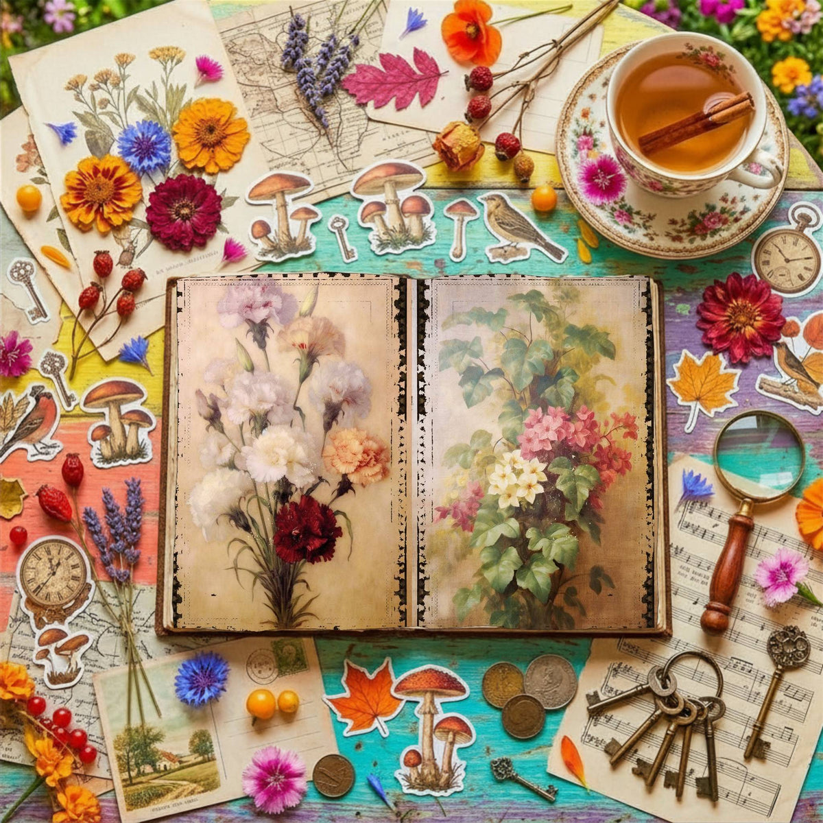 Flower Bunches Digital Papers
