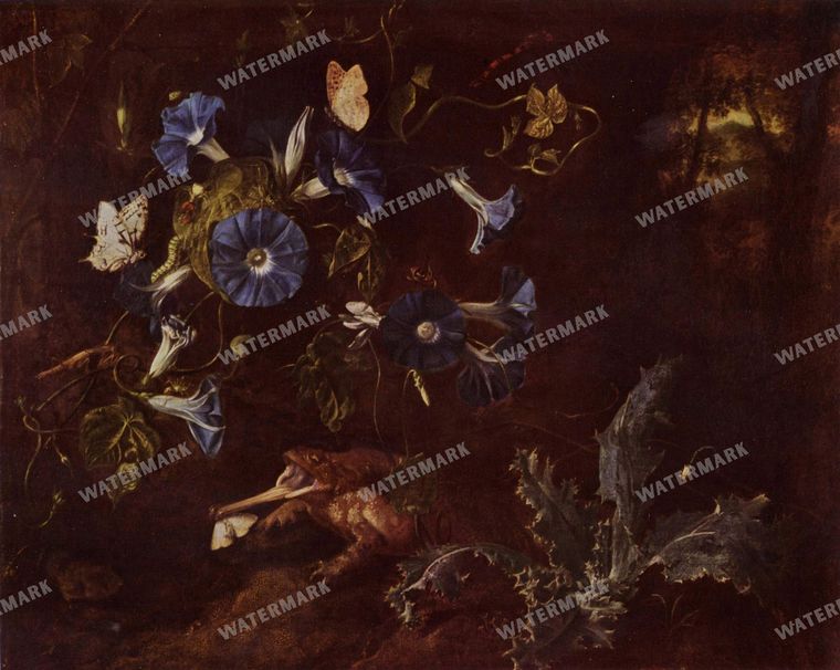 Flowers vintage painting, printable wall art download, image 4