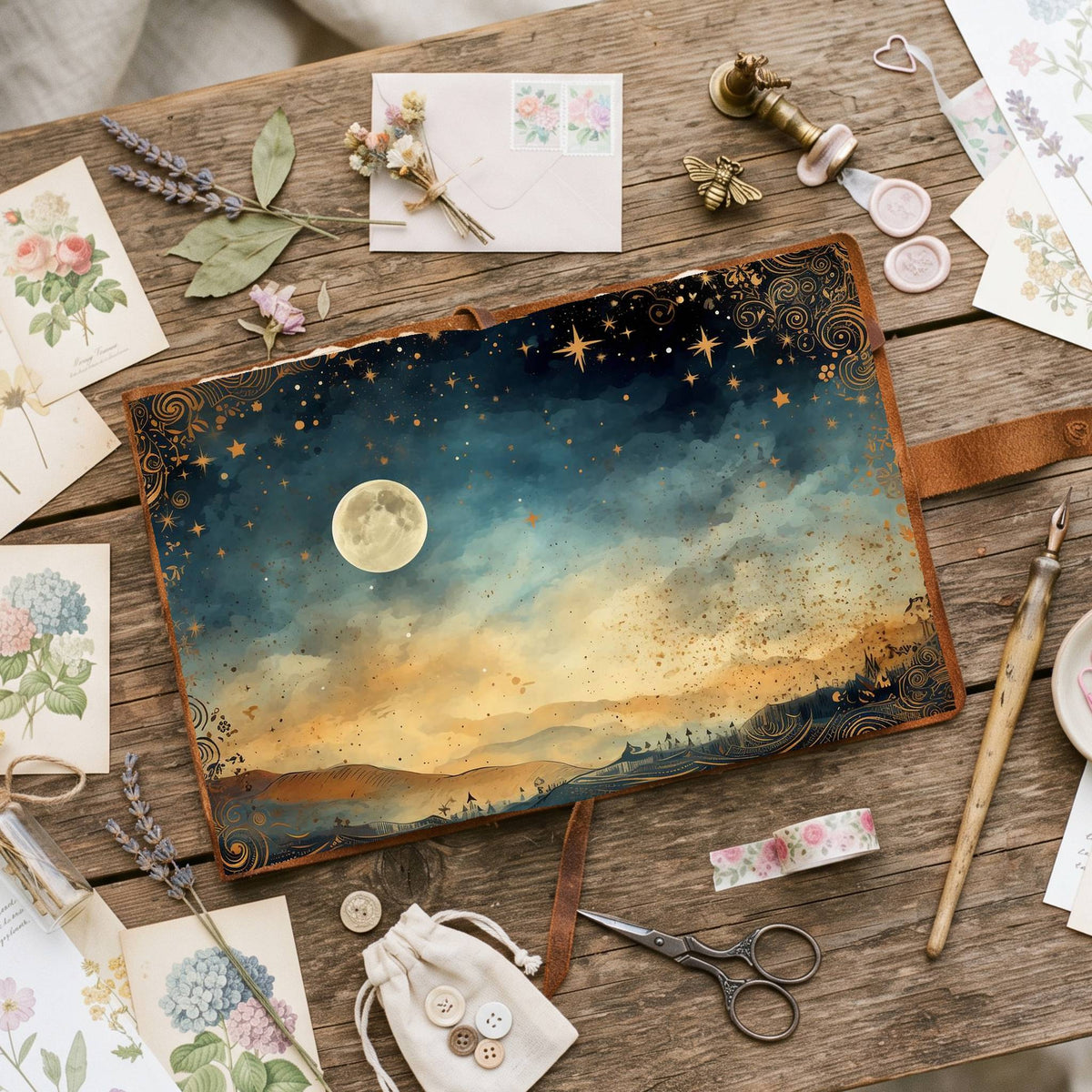 Full Moon Digital Papers