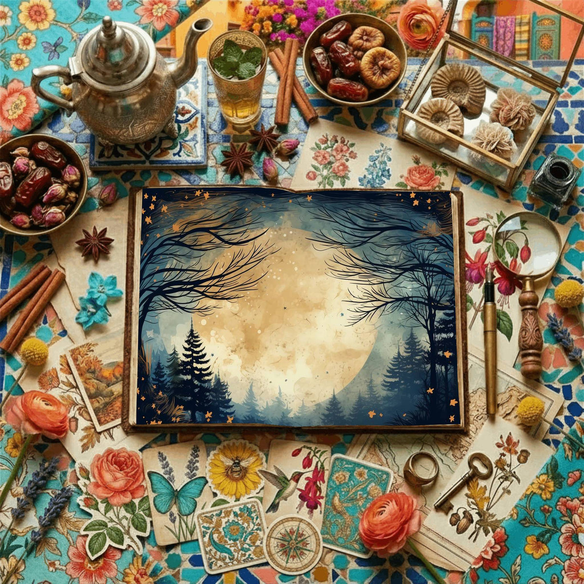 Full Moon Digital Papers