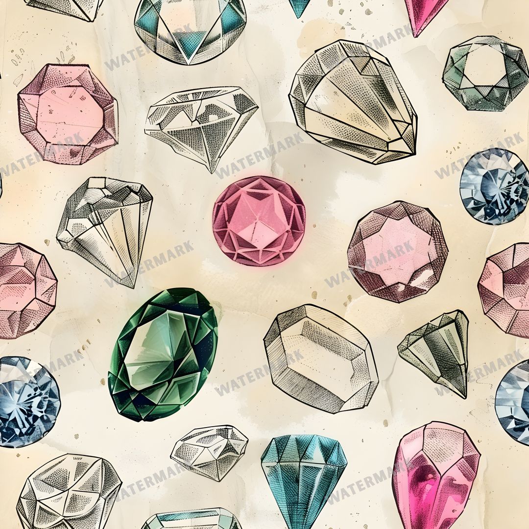 Gems Seamless Pattern