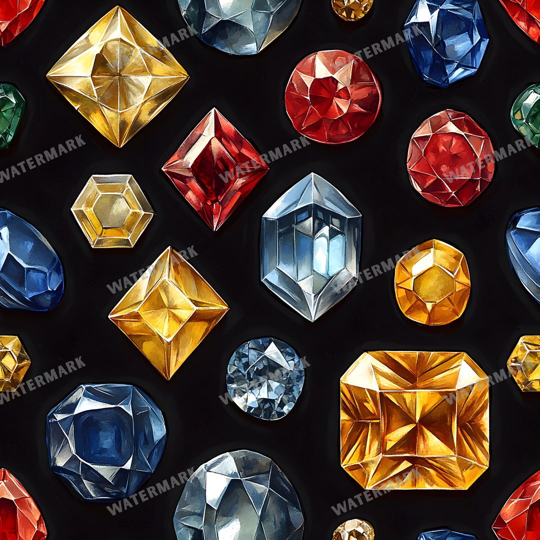 Gems Seamless Pattern