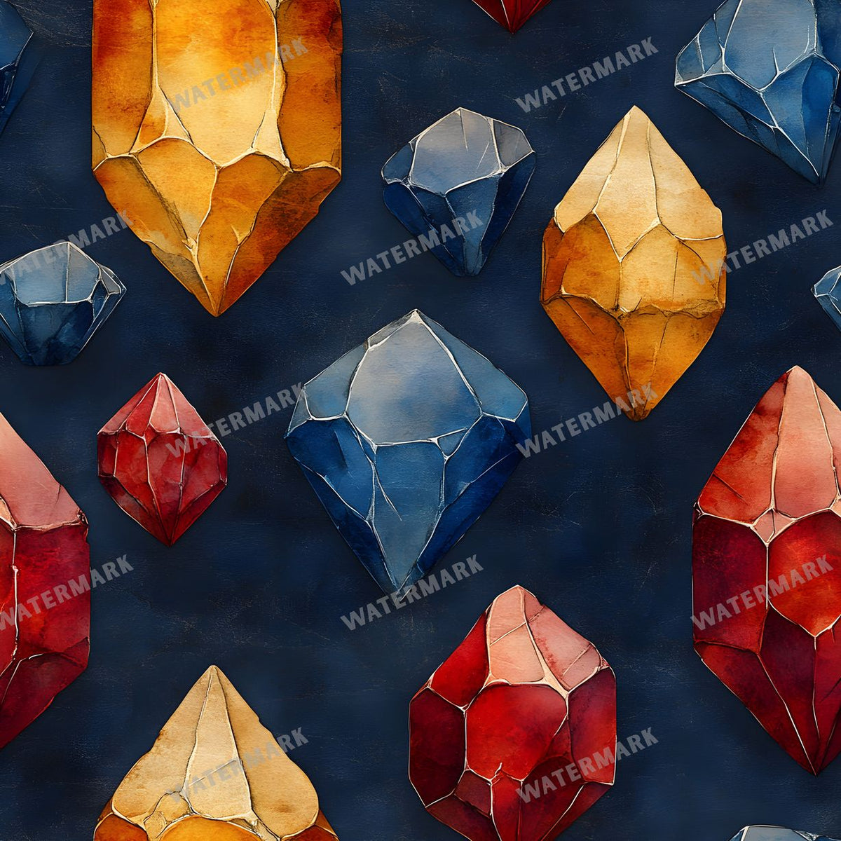 Gems Seamless Pattern