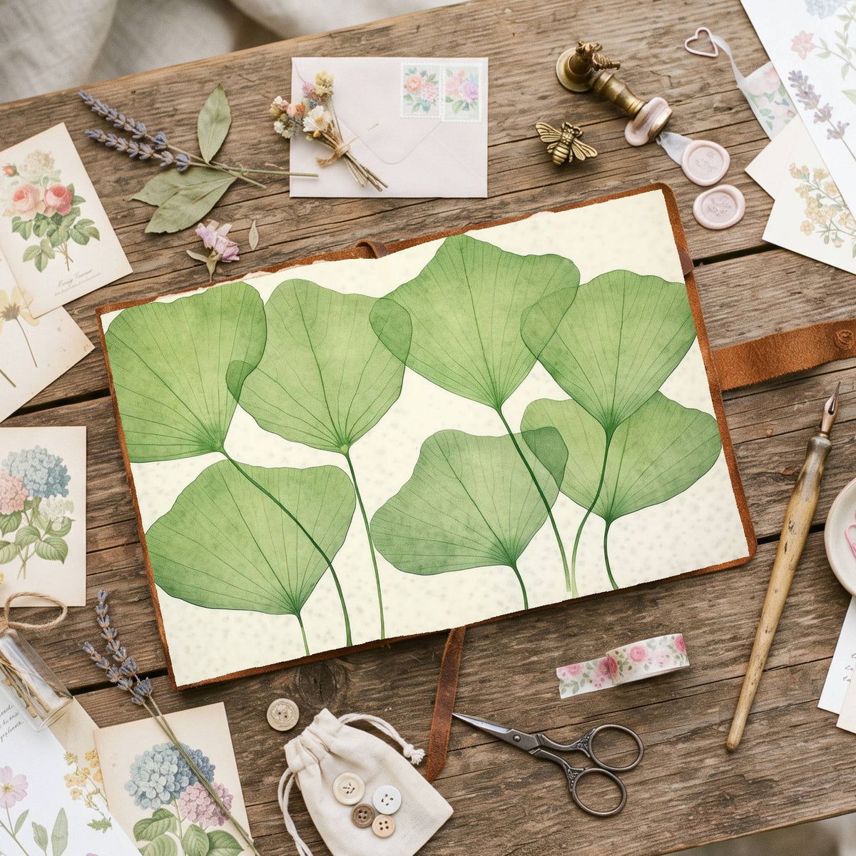 Ginkgo Leaves Digital Papers