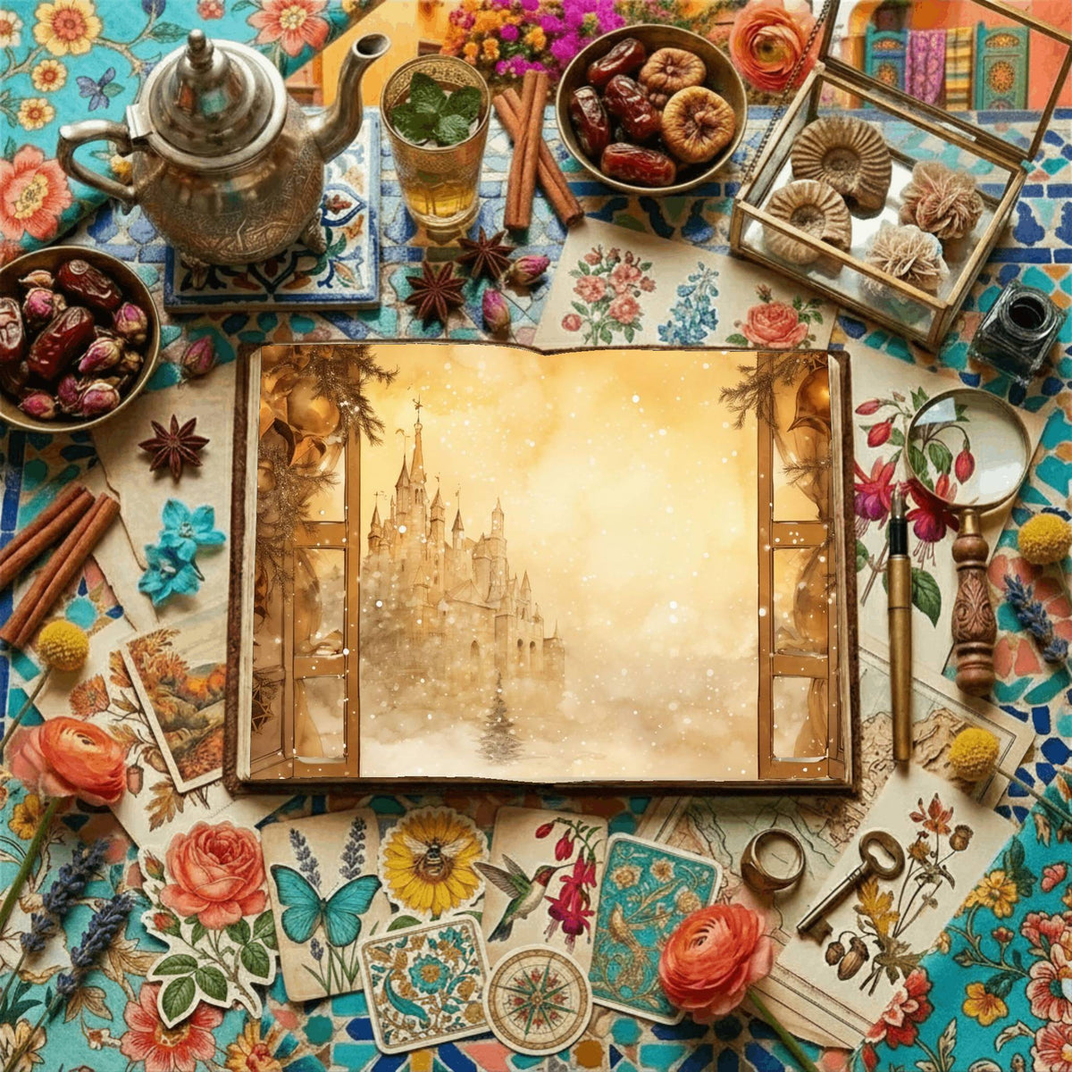 Gold Castles Digital Papers