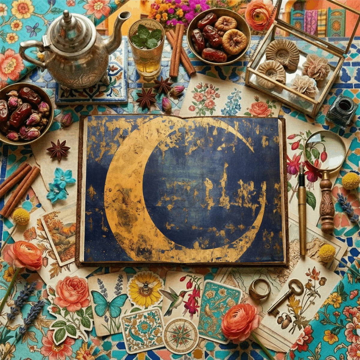 Gold Moon Digital Papers