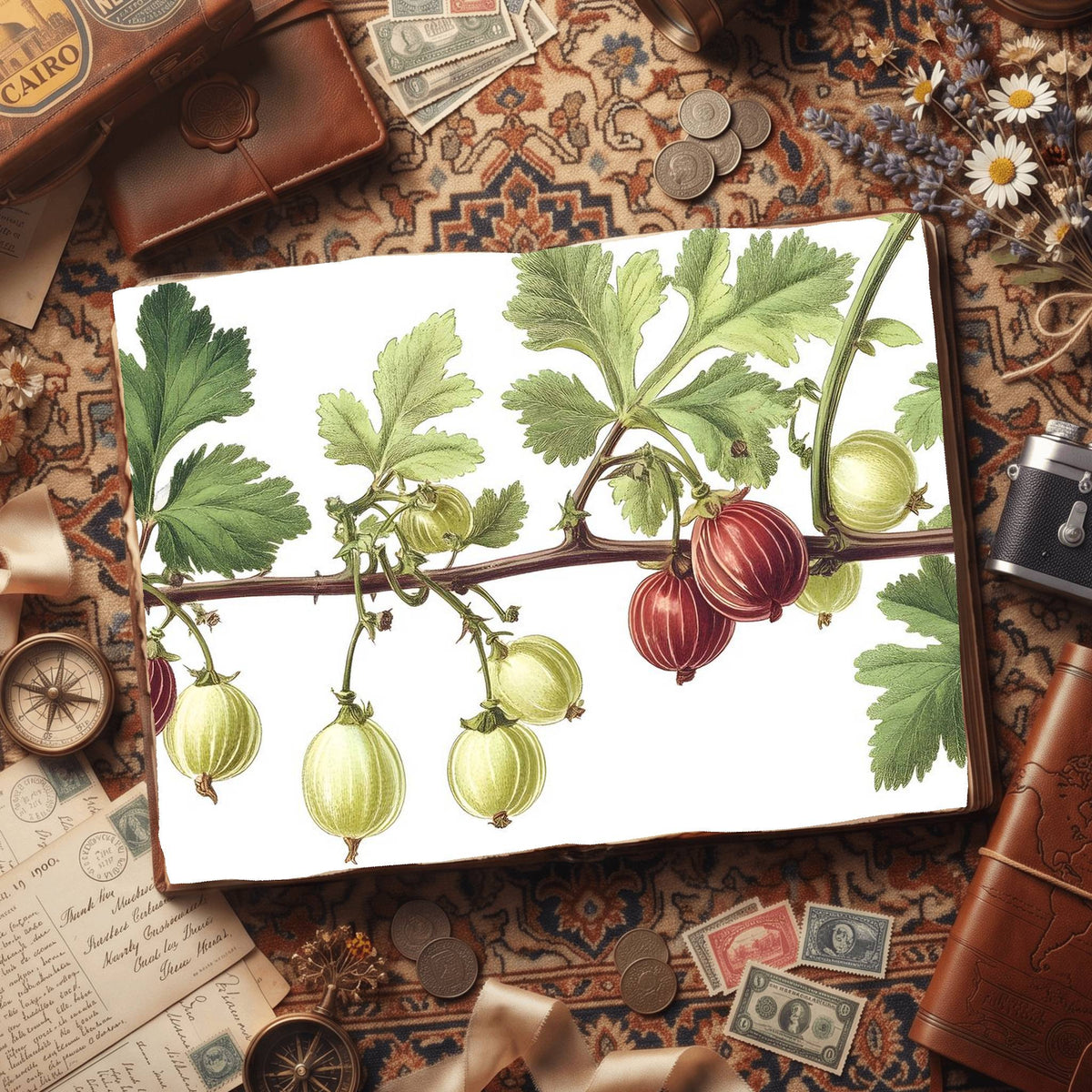 Gooseberries Digital Papers