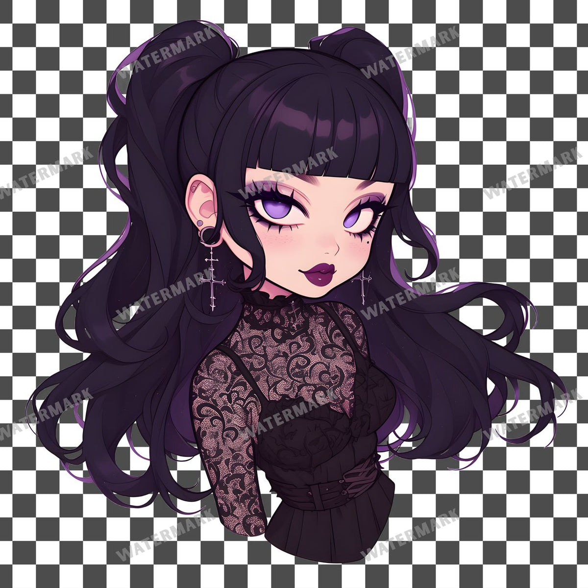 Goth Girl Clipart Pngs