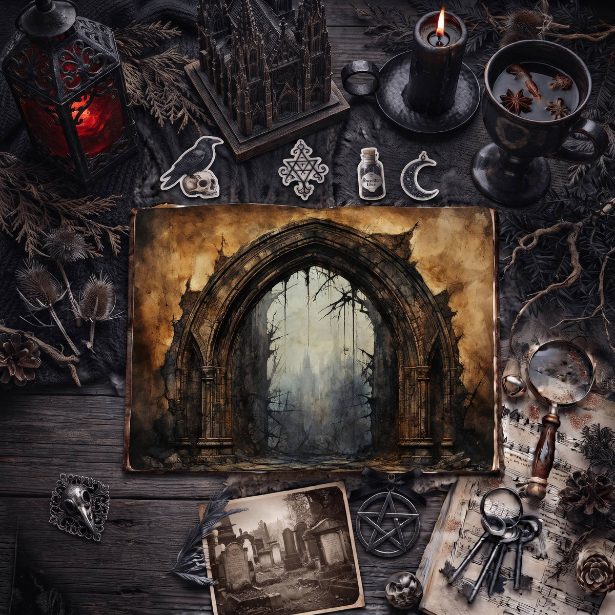 Gothic Arch Digital Papers