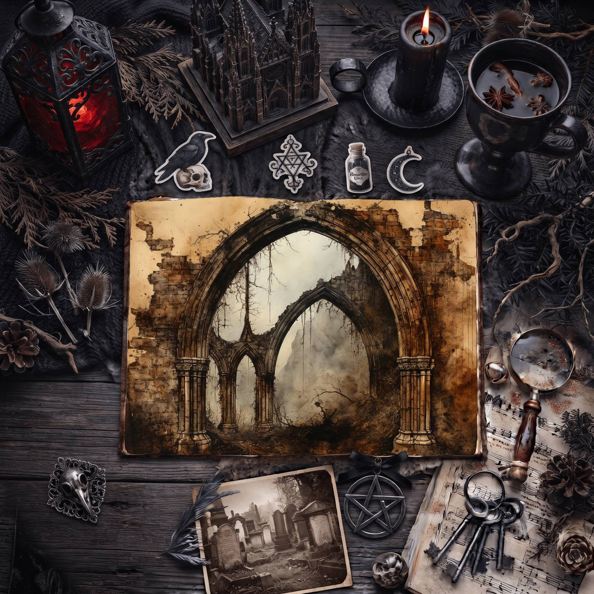 Gothic Arch Digital Papers
