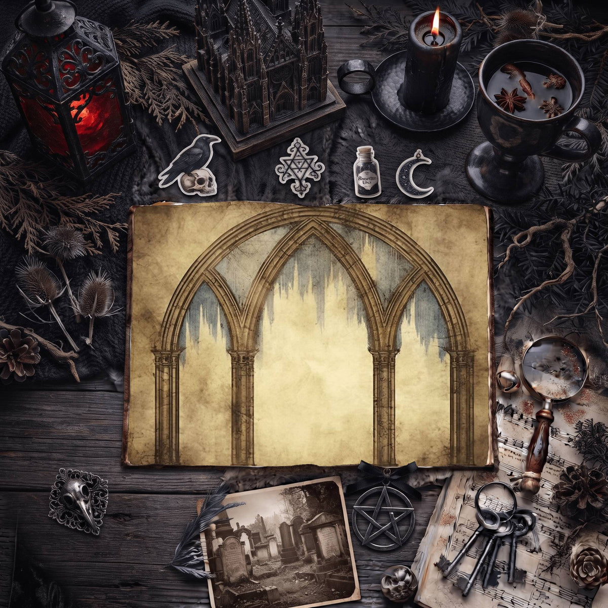 Gothic Arches Digital Papers