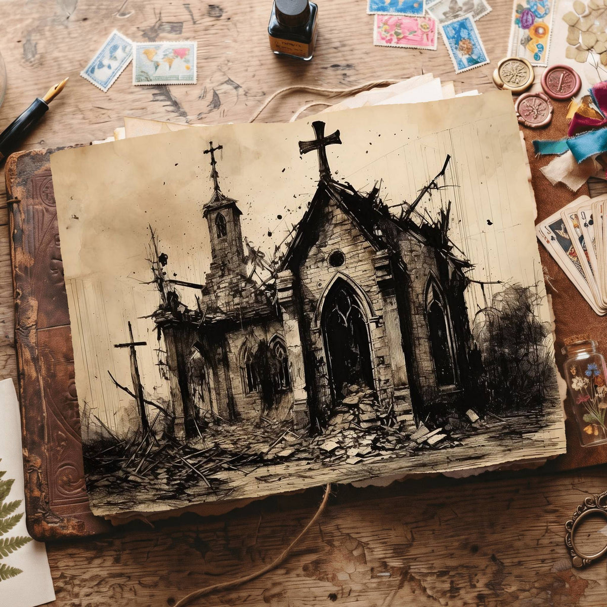 Gothic Castle Digital Papers