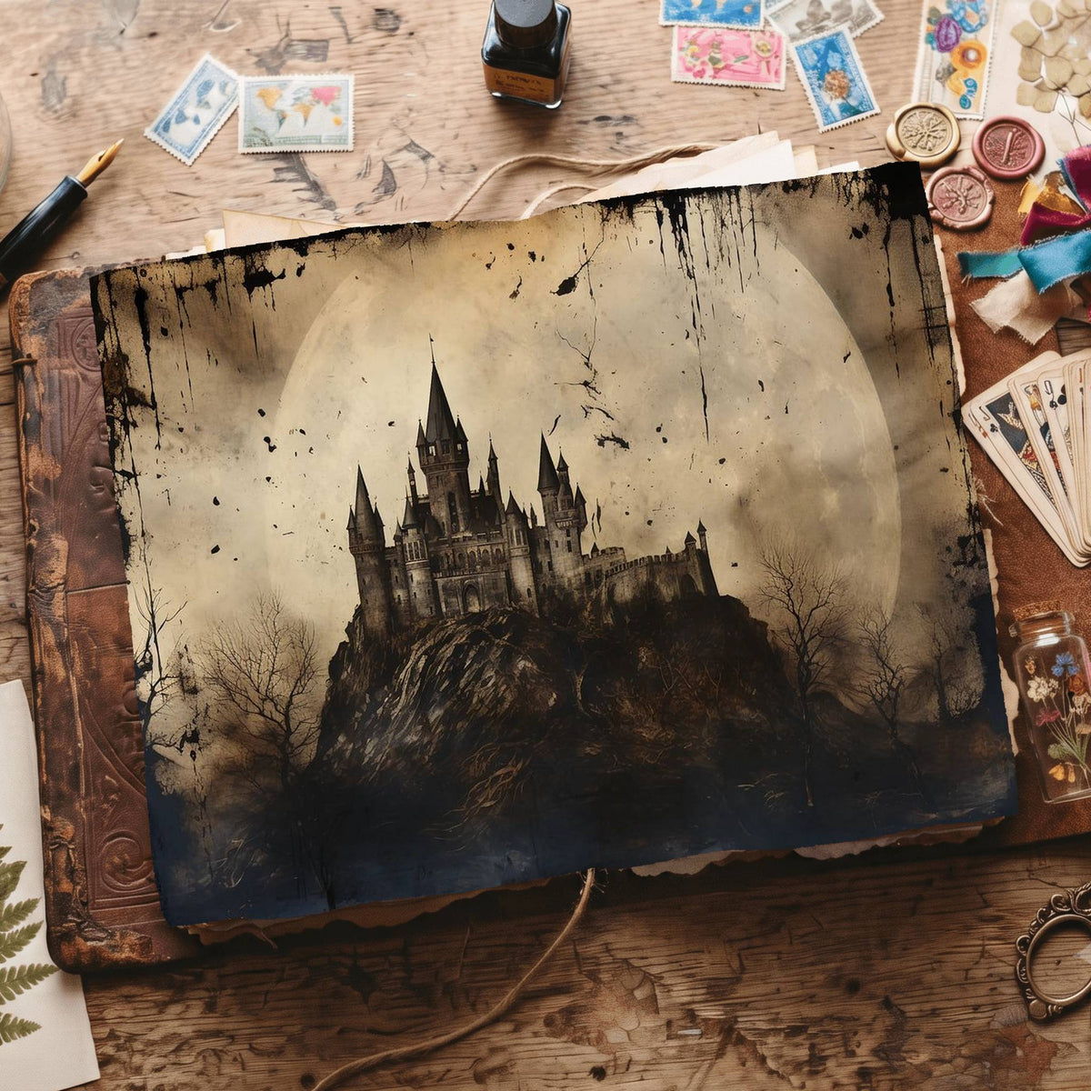 Gothic Castle Digital Papers
