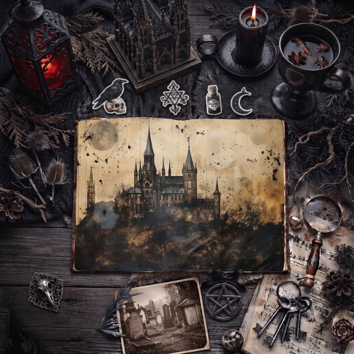 Gothic Castle Digital Papers