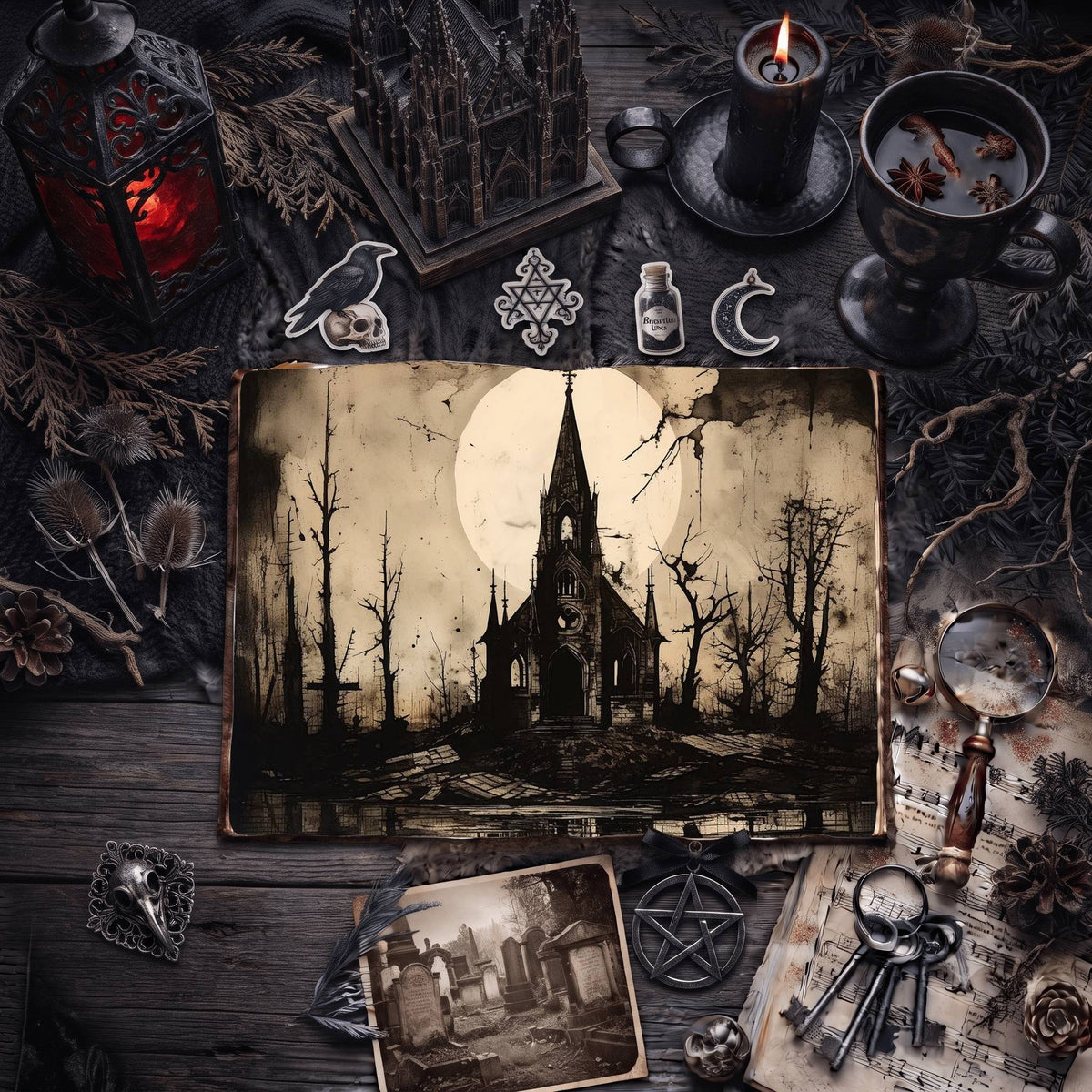 Gothic Castle Digital Papers