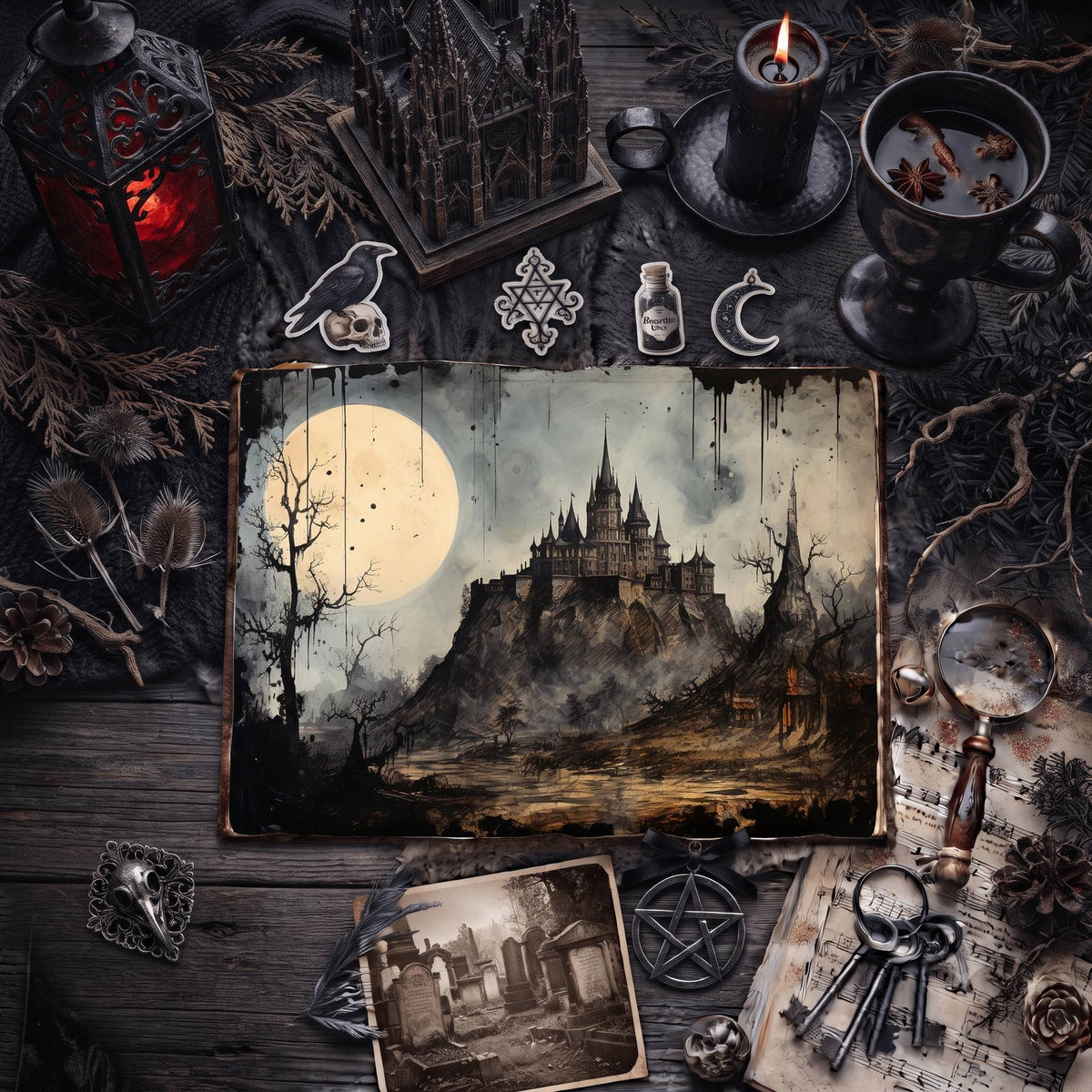 Gothic Castle Digital Papers