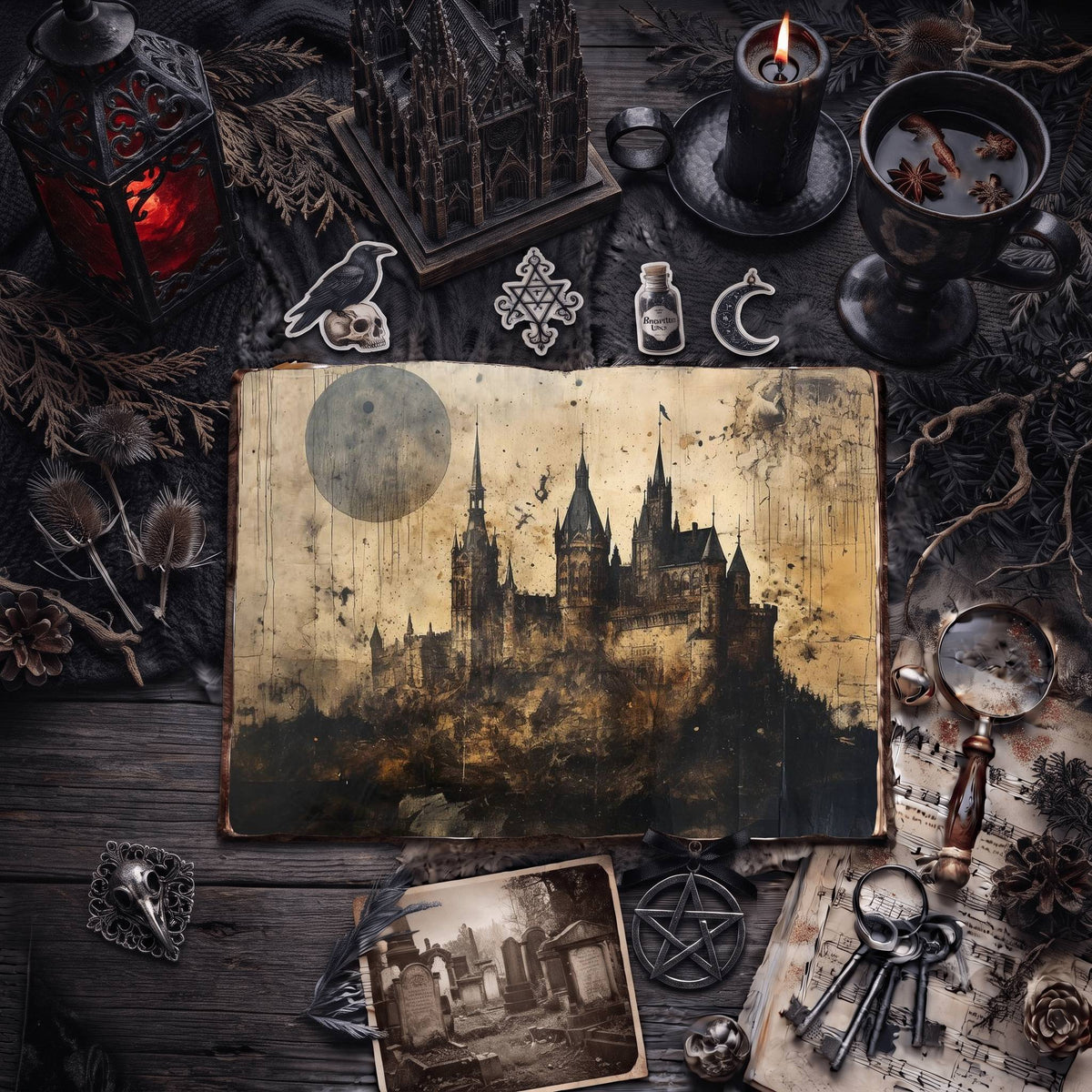 Gothic Castle Digital Papers