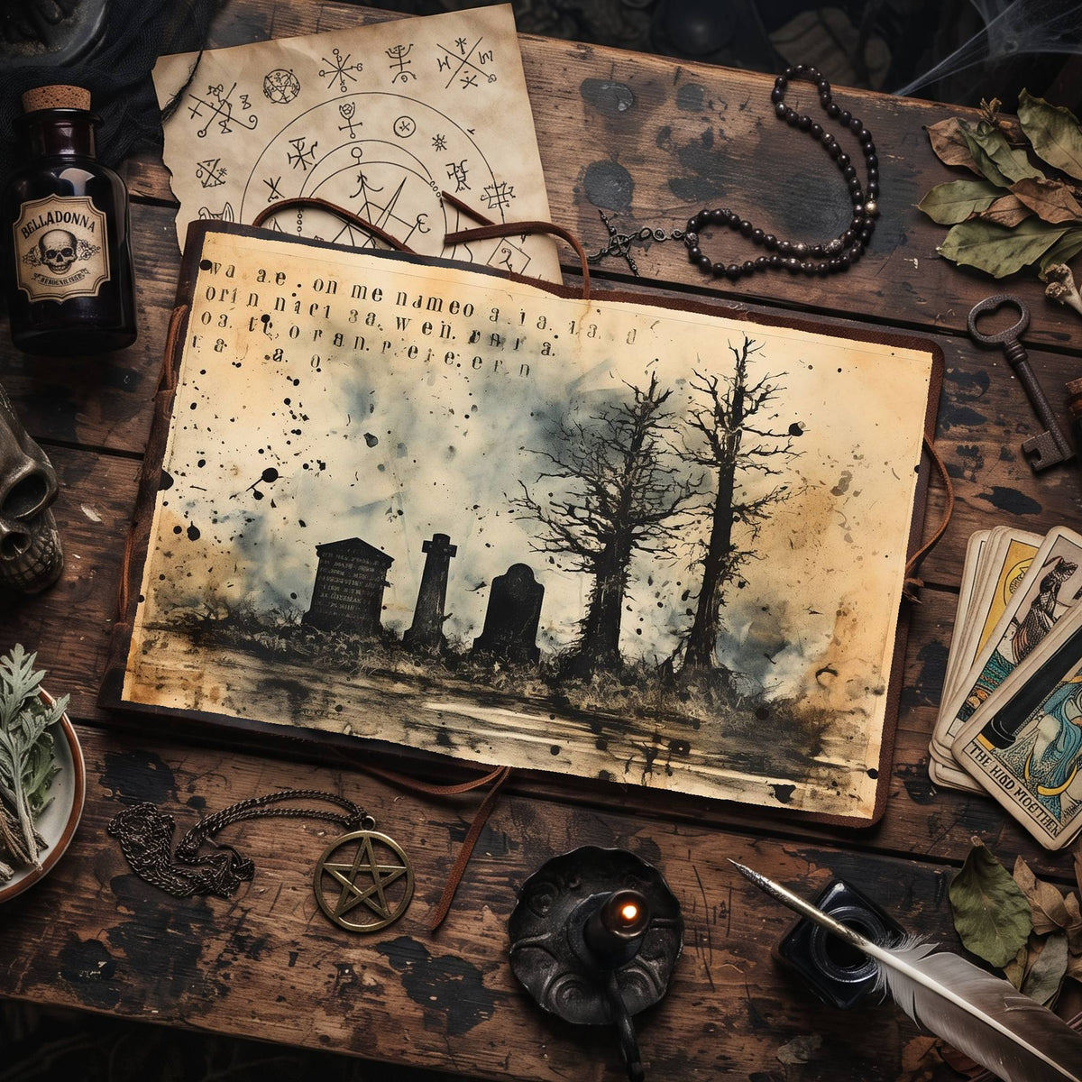 Gothic Cemetery Digital Papers