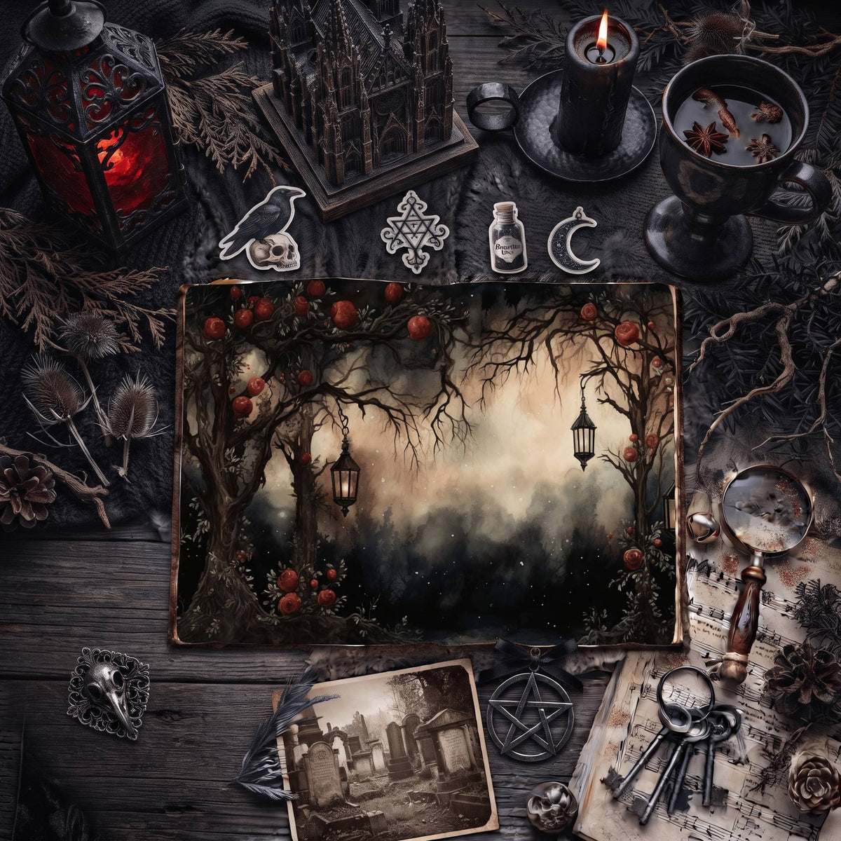 Gothic Christmas Digital Papers
