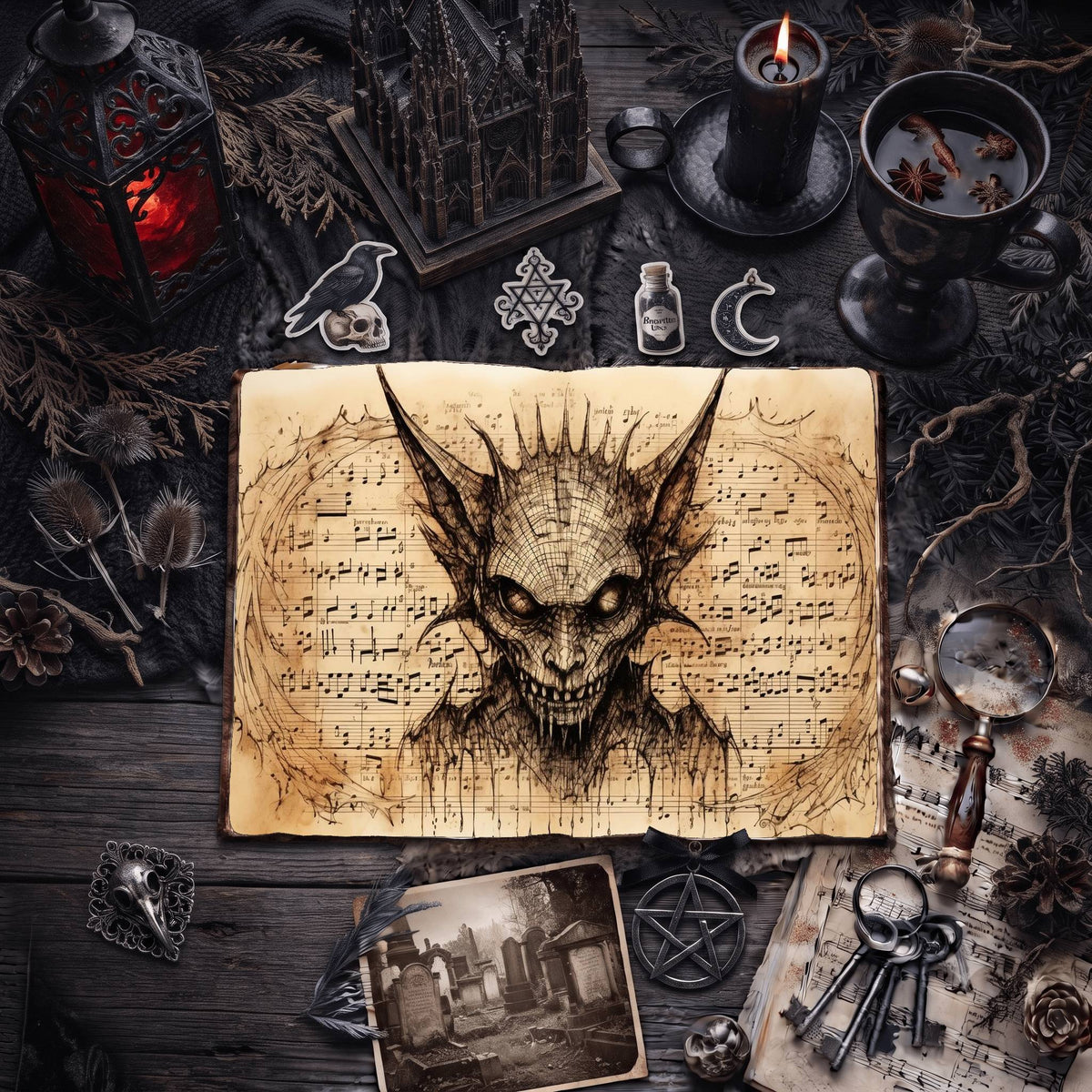 Gothic Gargoyle Digital Papers